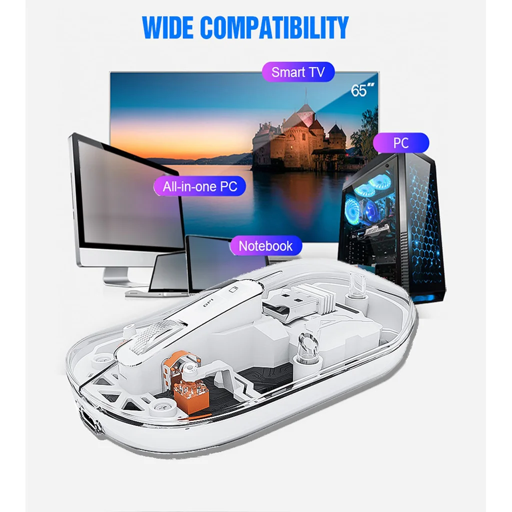 Teclado Bluetooth plegable JOMAA, teclados plegables inalámbricos 2,4G con cubierta de cuero PU, para iPhone iPad Smartphone Tablet - imagen 5