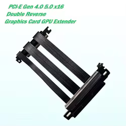 Cable Extensión PCIe 4.0/5.0 180° Doble Inverso GPU Tarjeta Gráfica