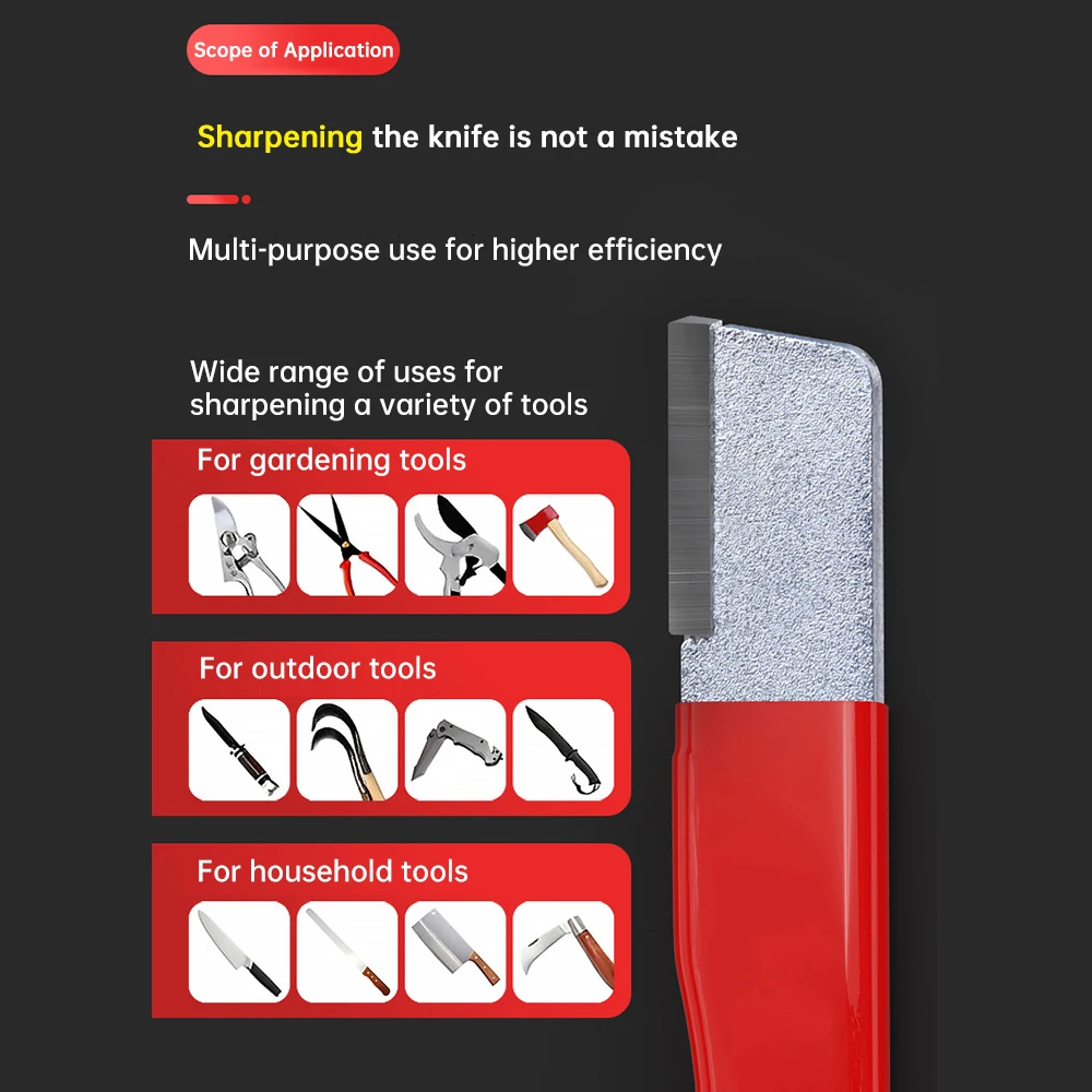 Afilador de cuchillos de cocina profesional multifuncional, piedra de afilar para todas las cuchillas, tijeras de jardín, herramienta de afilado, 3 piezas - imagen 2