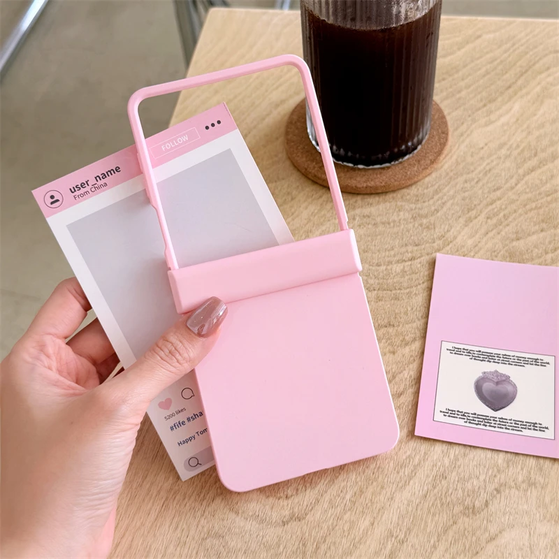 Funda de teléfono mate ultrafina de Color caramelo para Samsung Galaxy Z Flip 7 6 5 4 3 ZFlip 7 5G protección de bisagra cubierta a prueba de golpes