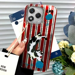 Para Honor 400 200 Pro 70 Migic6 7 5 Lite 90 Smart X9a X9c X9b X8b X8c X7c X8a X7b X6b coreano línea negra gato TPU funda de teléfono