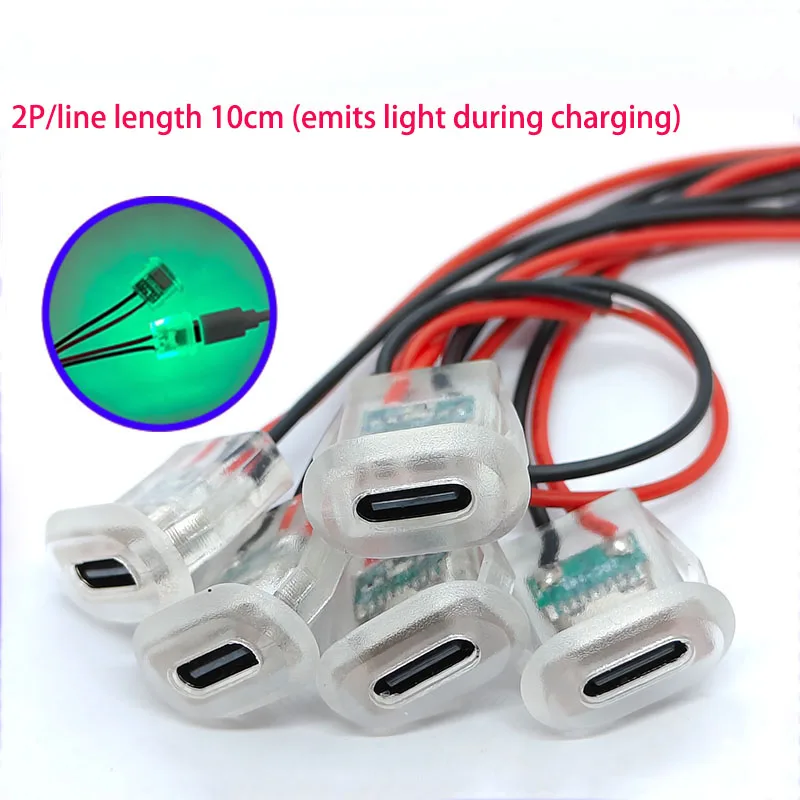 Lámpara de tira transparente para asiento femenino, adhesivo tipo C 2P, prensa directa, lámpara de mesa, boca ovalada, conector para vehículo eléctrico automotriz - imagen 2