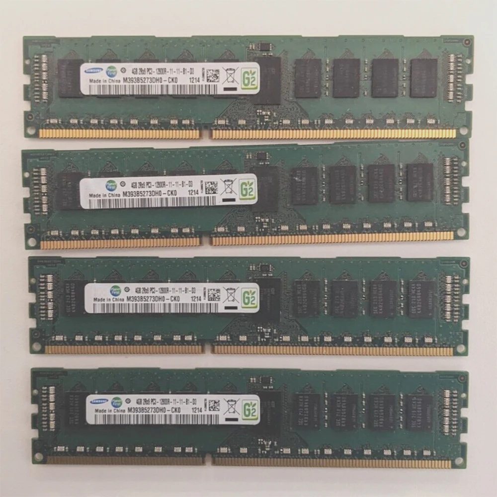 Para Samsung RAM 4G 4GB 2RX8 PC3-12800R DDR3 1600 ECC memoria de servidor M393B5273DH0-CK0 - imagen 2