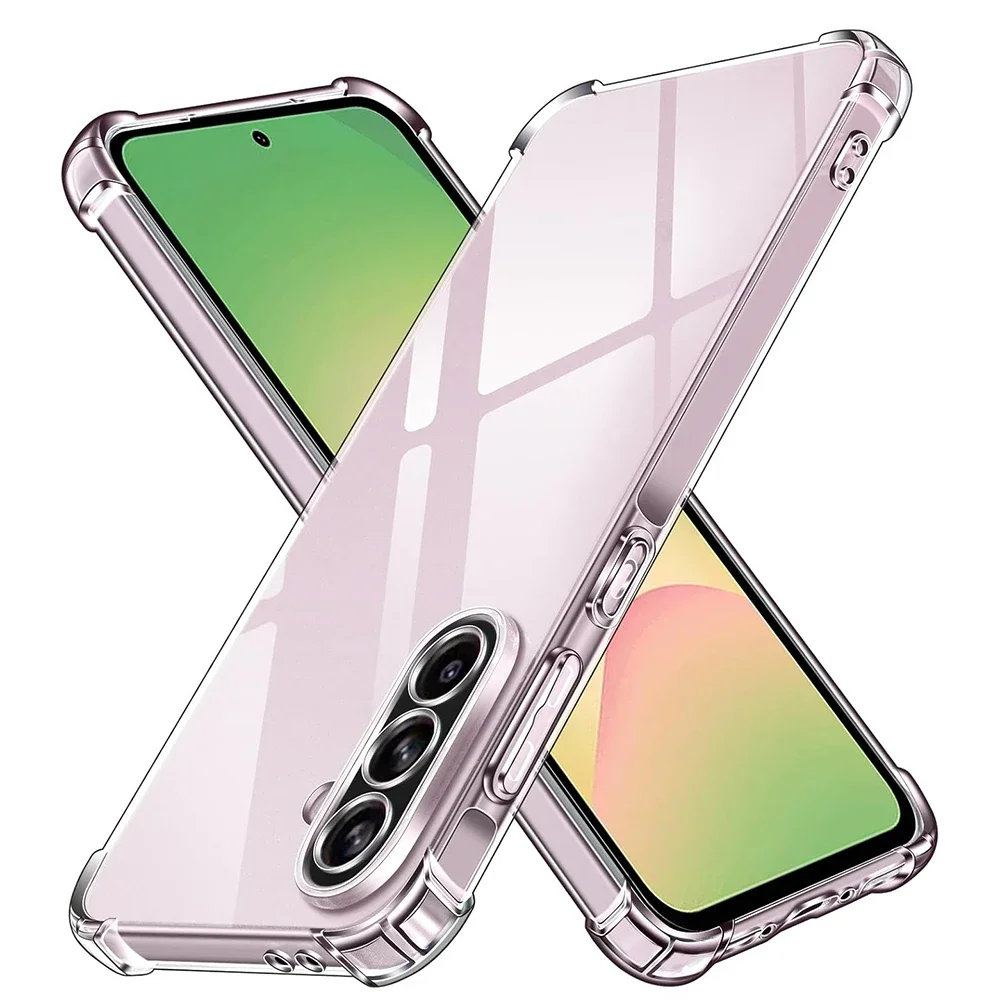 Funda ultrafina a prueba de golpes para Samsung Galaxy A56 A36 A26 A16 A06 5g, funda trasera de silicona transparente suave, carcasa delgada de lujo