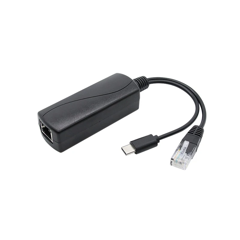 Divisor PoE de 48V a 5V/12V, 5v POE, Micro USB tpye-C, fuente de alimentación CC sobre Ethernet, divisor POE activo tpye-C para Raspberry Pi - imagen 5