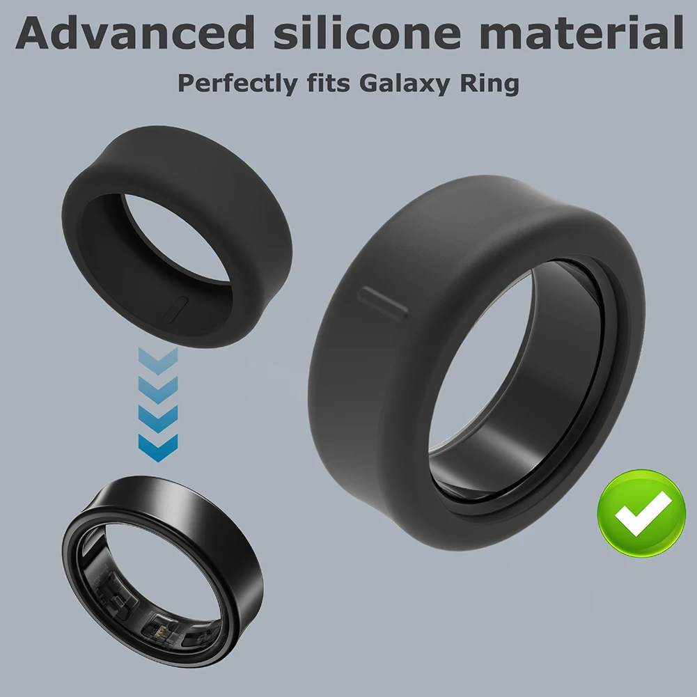 Anillo elástico para Samsung Galaxy, funda de silicona antiarañazos, anillo inteligente, tamaño 5, 6, 7, 8, 9, 10, 11, 12, 13