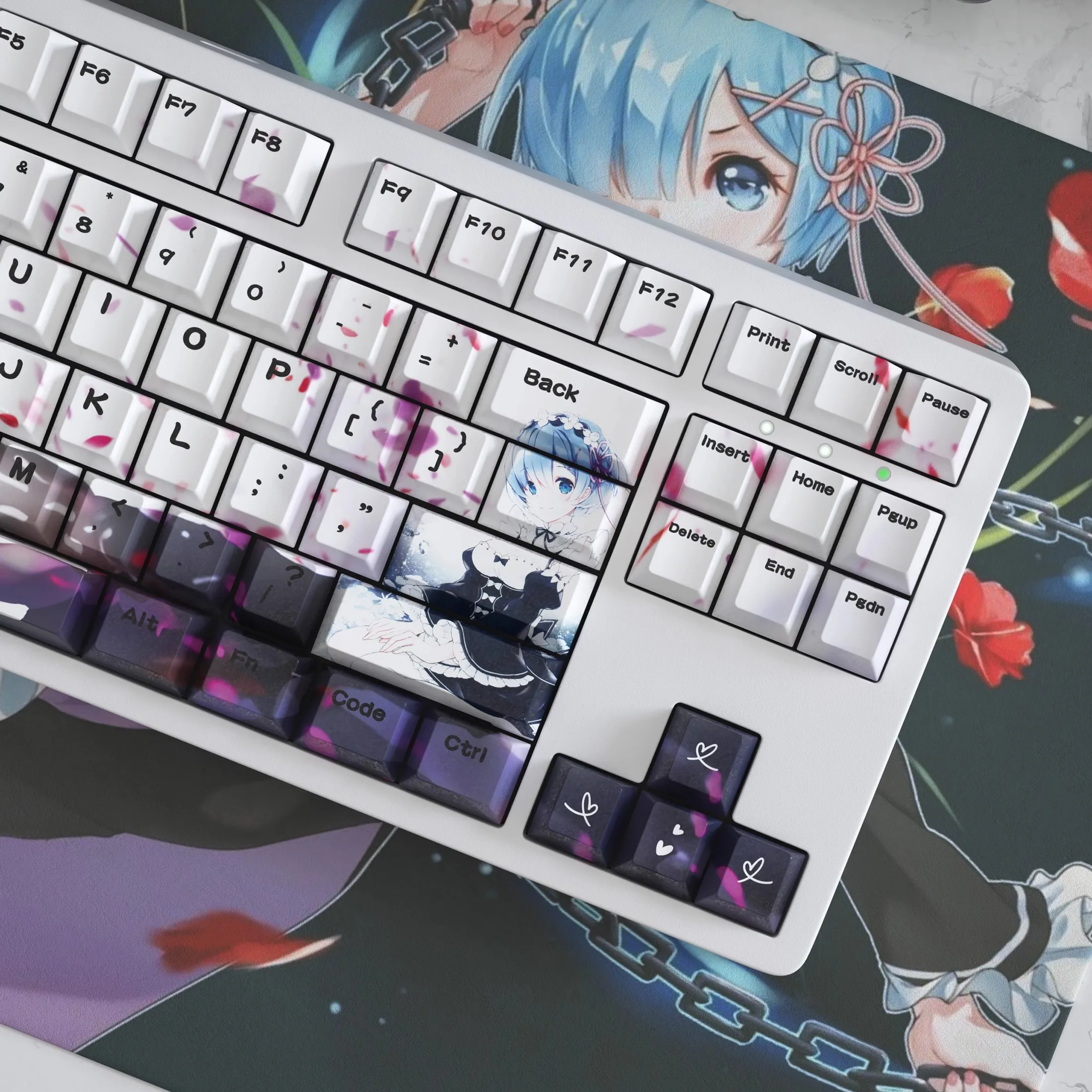 Re:Life In A Different World of Zero Keycaps Cherry Profile PBT Dye Subbed Anime Key Caps para MX Switch Rem Keycap, 1 Juego - imagen 3
