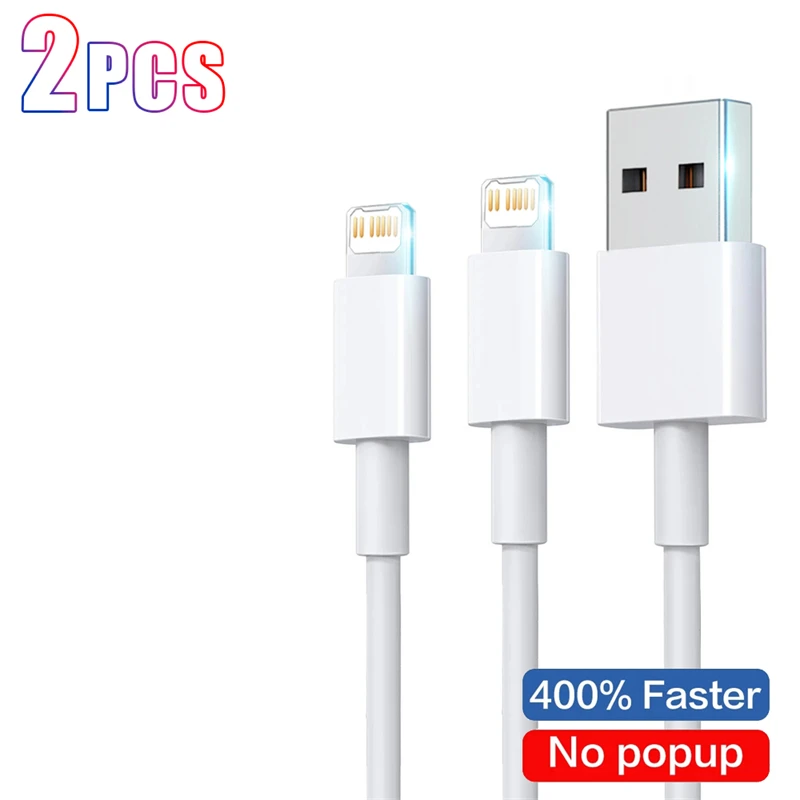 Cable de datos USB de carga rápida para teléfono, cargador Original para Apple iPhone 14, 13, 12, 11 Pro Max, X, XS, XR, iPad, accesorios - imagen 2