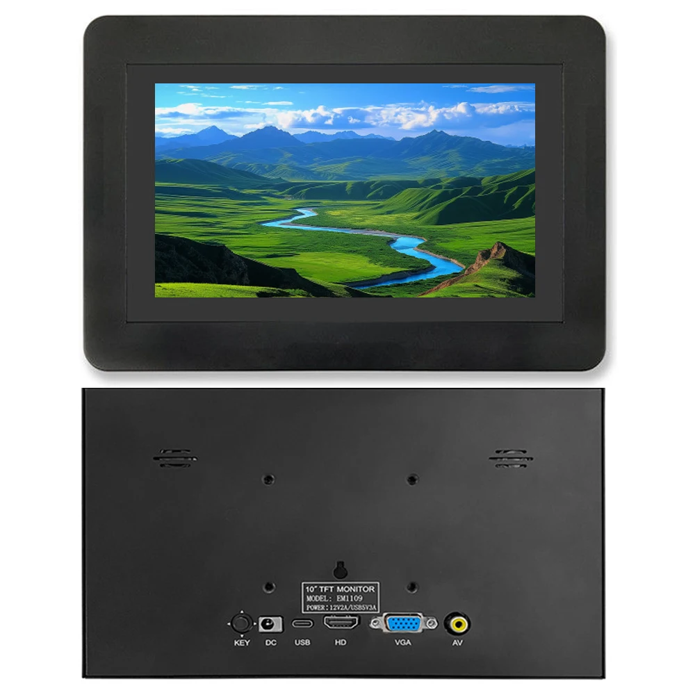 Pantalla LCD de 10,1 pulgadas para Raspberry Pi HD 1024*600 HDMI VGA AV interfaz USB pantalla LCD de 7 pulgadas con módulo táctil portátil - imagen 2