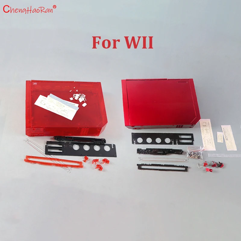 ChengHaoRan, 1 Juego, carcasa completa de repuesto con botones, pegatina, alfombrilla para pie para consola de juegos Wii, piezas de reparación - imagen 2