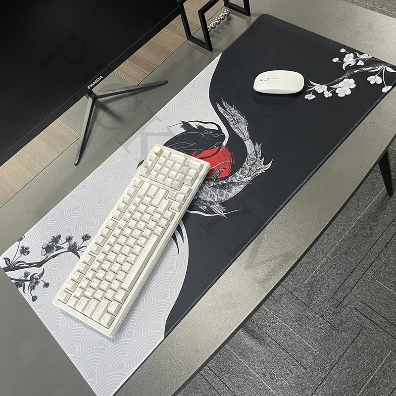 Fish-alfombrilla de ratón con borde de bloqueo XXL, alfombrilla de escritorio grande para juegos, alfombrillas para teclado, alfombrilla de ratón para regalo, 40x90cm - imagen 2