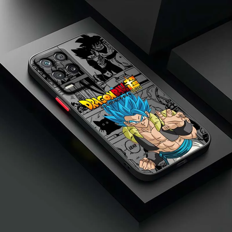 D-Dragon Ball Saiyan Anime Art para OPPO A96 A78 A74 A72 A58 A53 Reno 10 8 7 6 Lite 5G funda de teléfono translúcida esmerilada - imagen 4