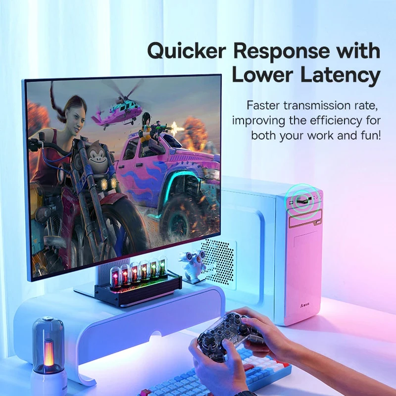 Baseus USB Bluetooth Adaptador Bluetooth 5,3 Dongle Adaptador para PC portátil altavoz inalámbrico receptor de Audio transmisor USB - imagen 3