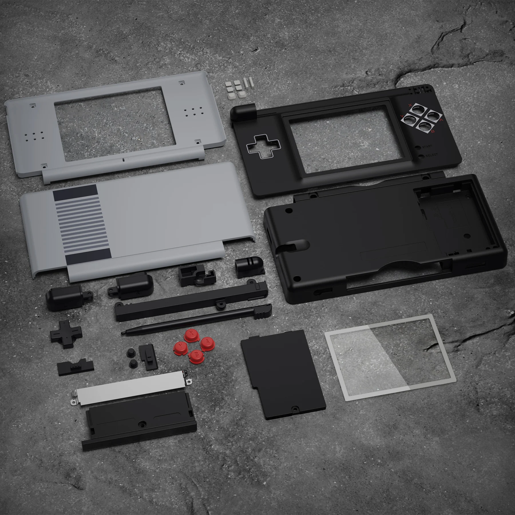 Carcasa completa de repuesto eXtremeRate para Nintendo DS Lite para NDSL - Estilo NES clásico - imagen 2