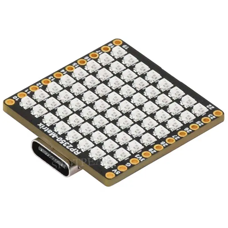 Raspberry Pi Pico 2 RP2350-Matrix Placa de desarrollo 8 × 8 RGB LED Matrix QMI8658 Sensor de 6 ejes RP2040-Matrix - imagen 3