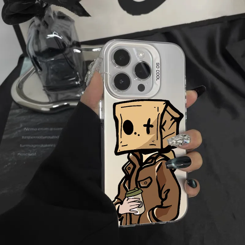 Cool Boys Head funda mate de lujo para iPhone 12 13 11 14 15 Pro Max 11 12 13 Mini 8 7 14 Plus SE XS Max XR X funda de teléfono para PC - imagen 4