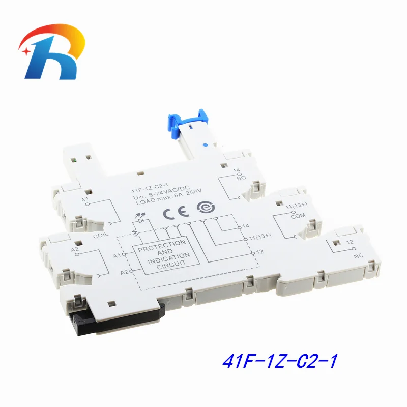 Relé Delgado HF41F - 5 12 24-zs-hs-zst-hst, HF41F-24-ZS, 5V, 12V, 24VDC, 4/5 pines, 6A, 41F-1Z-C2-1, 10 unidades - imagen 5