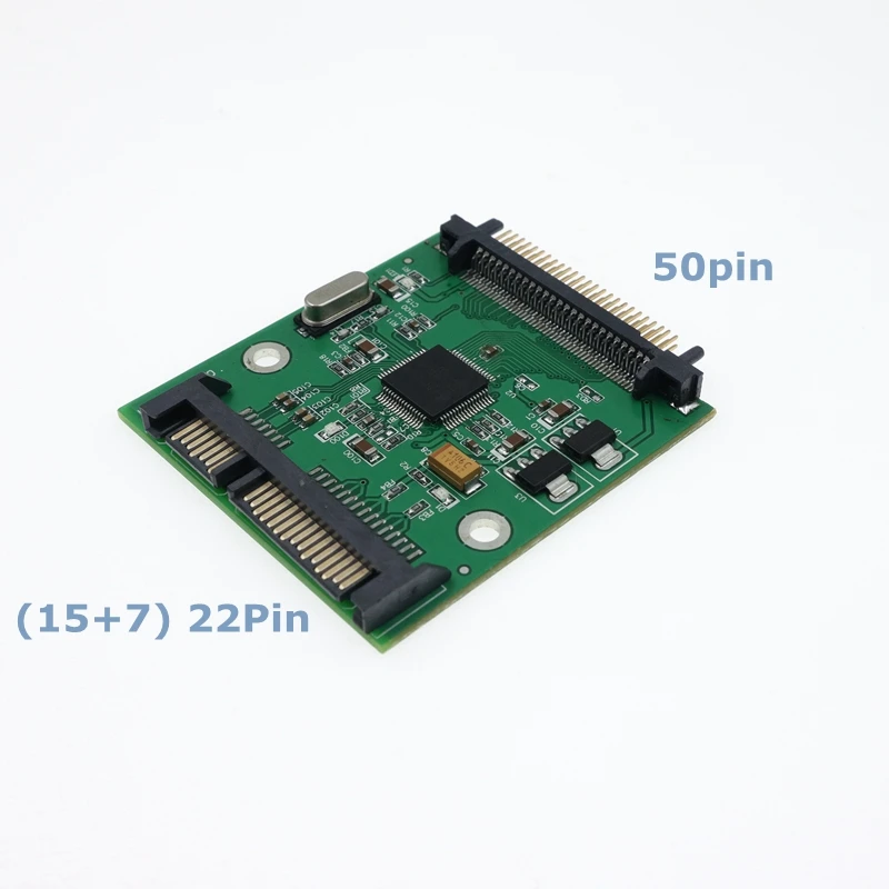 Nueva alta calidad para Toshiba IDE disco duro 50pin 1,8 pulgadas IDE a SATA 22Pin 7 + 15 disco duro SSD tarjeta adaptadora PCBA IDE a SATA - imagen 2