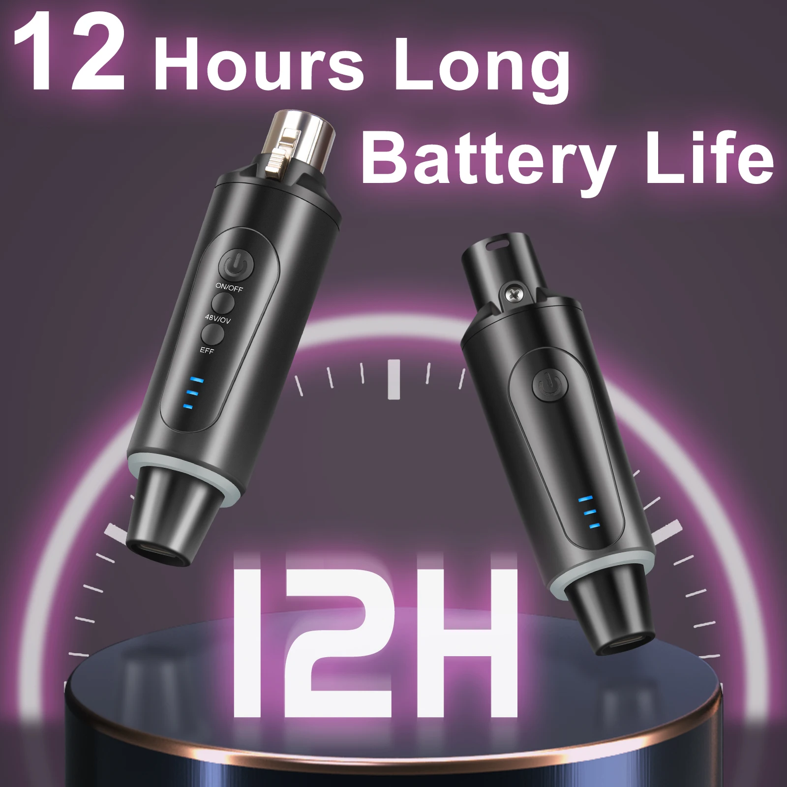 Sistema de micrófono inalámbrico, adaptador convertidor de micrófono XLR, configuración de transmisor automático de 2,4 GHz para micrófono dinámico de condensador - imagen 3