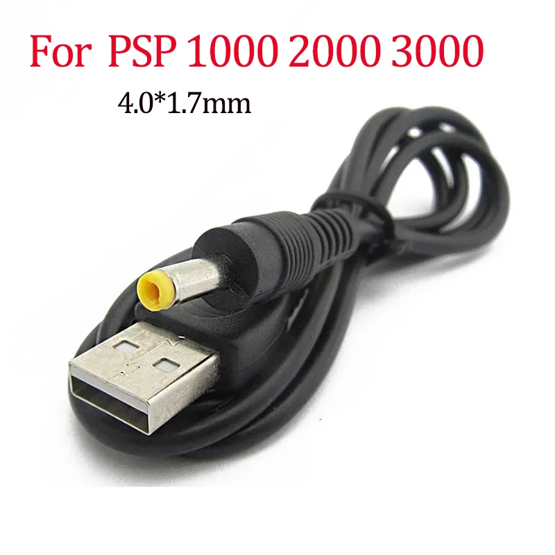 1 Uds USB a DC 4,0x1,7mm enchufe 5V Cable de carga de energía Cable de carga para Sony PSP 1000 2000 3000