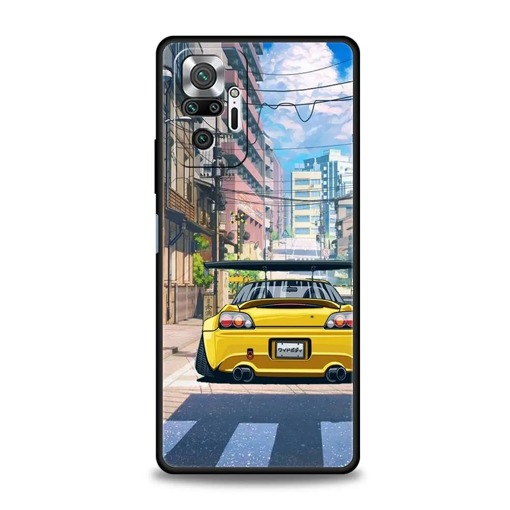 Funda de teléfono para Xiaomi Redmi Note 14 13 12 5G 11 10 Pro Plus 4G 9S 9 14C 13C 12C 10C 9C 9A cubierta suave JDM Tokyo Drift Sports Car - imagen 5