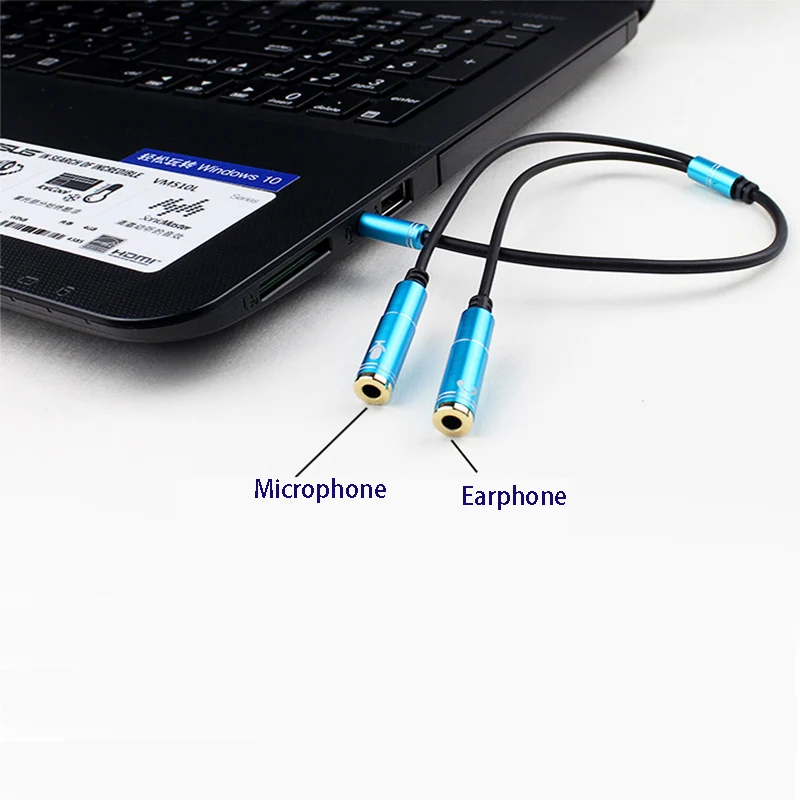 Convertidor de Audio, divisor de Cable, auricular y micrófono, adaptador de Cable extensible para ordenador portátil, iOS, Android, teléfono móvil, tableta - imagen 4