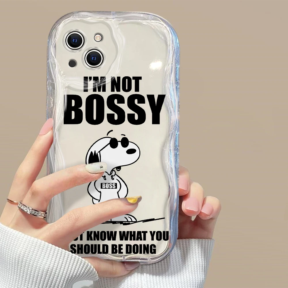 Funda de silicona suave para iPhone, carcasa bonita de Anime Snoopys 3D Wave para iPhone 15 14 13 12 11 Pro Max Mini X XR XSMAX 8 7 6S Plus - imagen 2