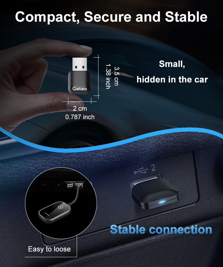 Nuevo Mini adaptador CarPlay 2 en 1 con cable a inalámbrico, caja inteligente Android Auto, adaptador automático Plug and Play, Dongle USB, Mini caja inteligente - imagen 4