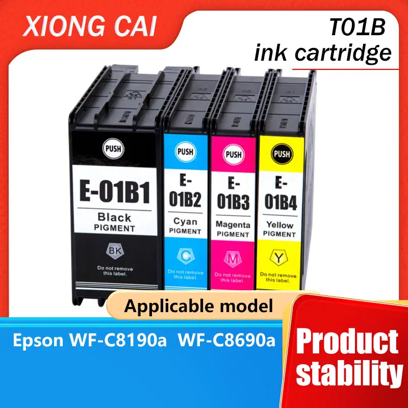Cartuchos de tinta T01B1-T01B4 compatibles premium para Epson WF-C8190a/WF-C8690a - Reemplazo de alto rendimiento