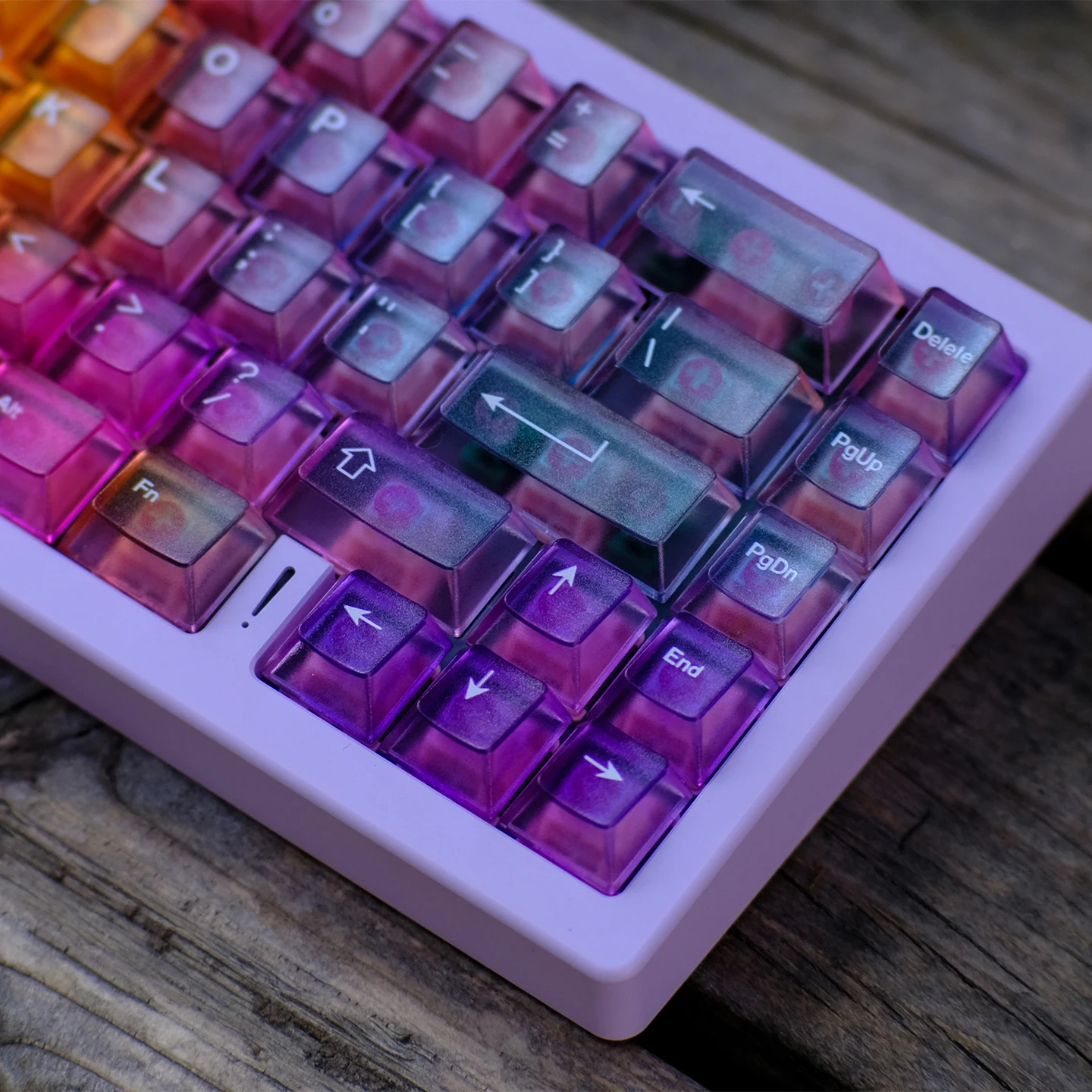 Teclas gradiente niebla transparente Cherry Pc 122 teclas transmisión de luz teclas de teclado Diy personalizadas - imagen 2