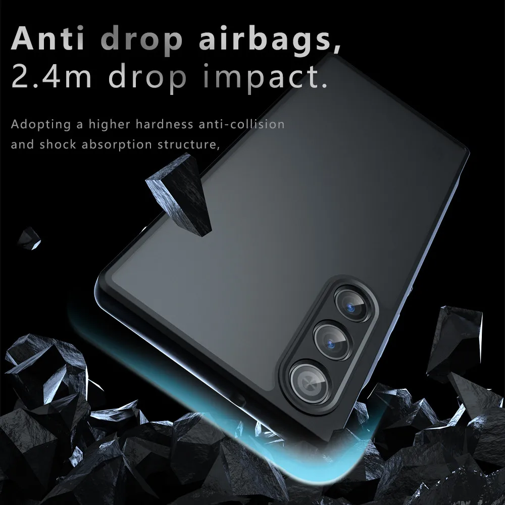 Para ZTE Nubia RedMagic 10 funda mate de aire ELVEV sensación de piel dura PC + carcasa trasera protectora de TPU