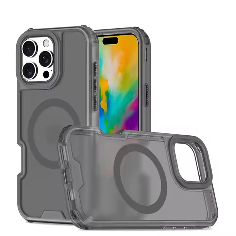 Funda de teléfono con armadura magnética 3 en 1 para Magsafe IPhone 16 15 14 13 12 Pro Max Plus 16Pro 15Pro accesorios de cubierta para IPones - imagen 5