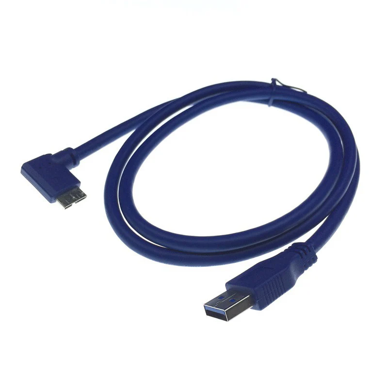 Cable USB 3,0 de 90 grados, tipo A, macho A Micro B, macho, ángulo izquierdo y derecho, 5gbps, para cámara SLR/disco duro móvil - imagen 3