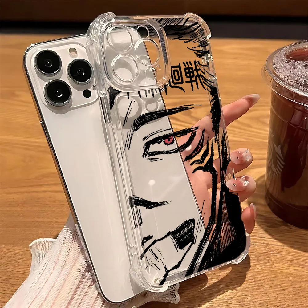 Funda de teléfono Anime Jujutsu Kaisen para Oppo A3x A3 A78 A74 A76 A72 A58 A57 A54 A53 A38 A31 A15 A16 A9 A7 A5 4G 5G cubierta anticaída - imagen 3