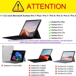 Microsoft Surface Pro 7 Funda PU Cuero con Soporte Antigolpes