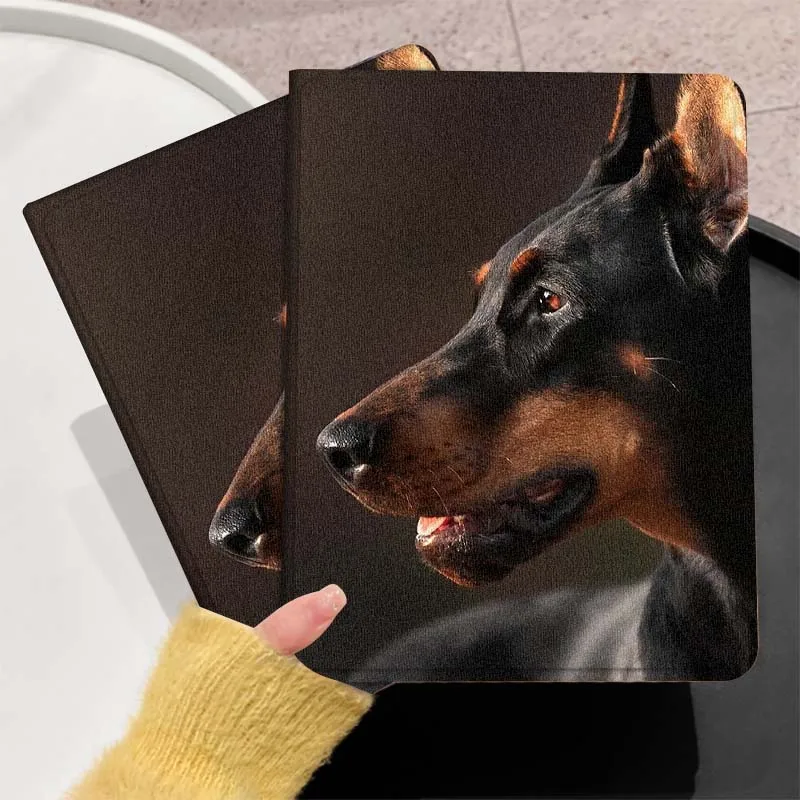 Funda negra para perro Doberman para Xiaomi Redmi Pad 2 4 5 6 6S 7 7S SE Pro Ultra Max 14 11 8,7 11,2 12,5 pulgadas - imagen 2