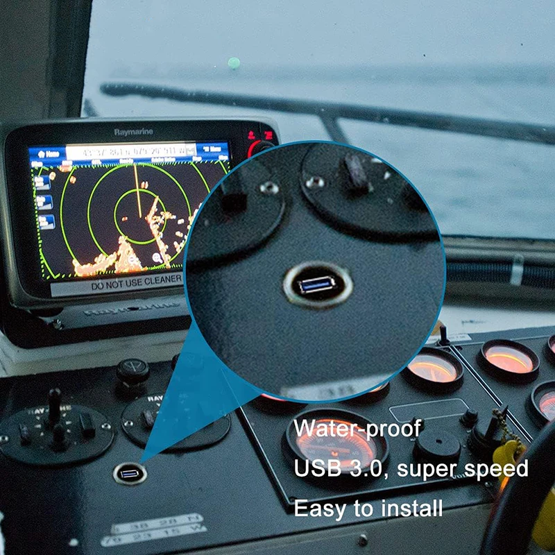 Cable de extensión de montaje en Panel empotrado macho a hembra con hebilla para coche, camión, barco, motocicleta, tablero automático, USB pequeño 3,0/2,0, 1m - imagen 3