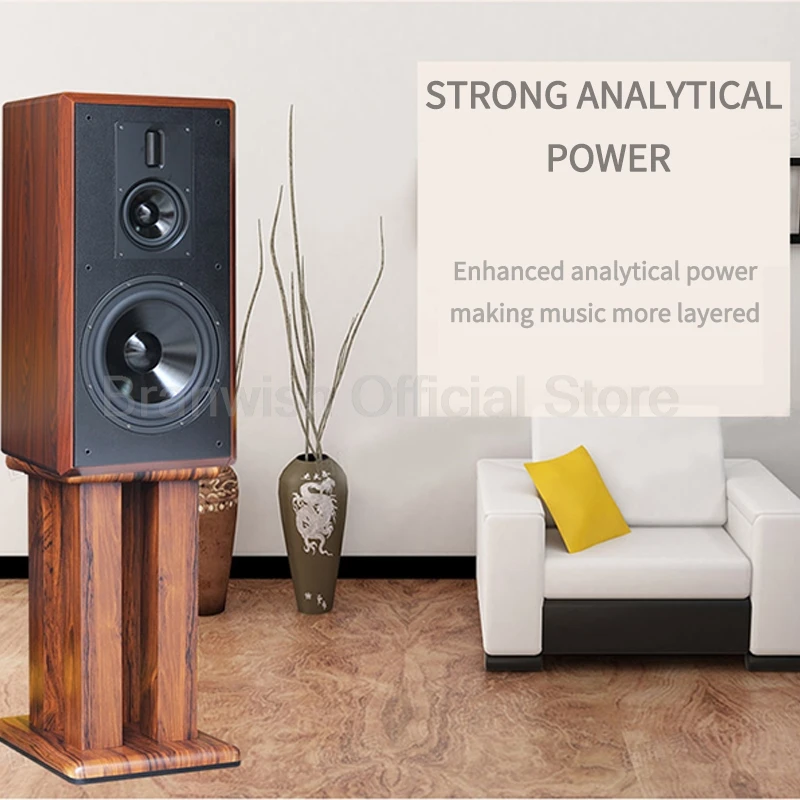 Altavoces de estantería de 250W y 10 pulgadas, sistema de cine en casa Hifi de tres vías para fiebre, música, equipo de sonido de madera, amplificadores, altavoz pasivo - imagen 4
