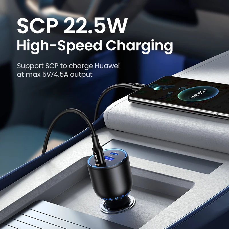 Ugreen Cargador de coche USB-C PD 130W para iPhone 15/14/13 Pro