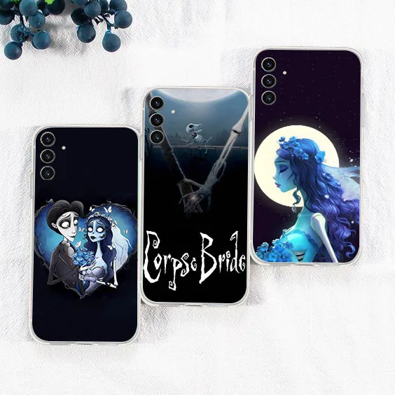 BD-20 funda transparente Corpse Bride para Samsung A54 A35 A15 A14 M23 A23 A02S A25 A34 A52S A04S M52 - imagen 3