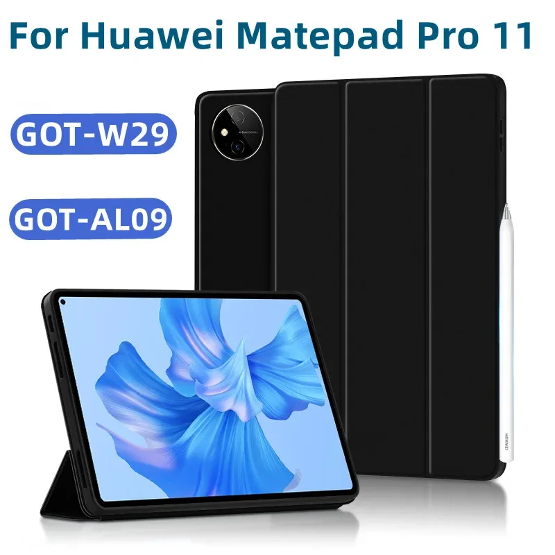 Funda inteligente para Huawei MatePad Pro 11, 2022, GOT-W29, AL09, tableta, delgada, ligera, fuerte, cubierta de adsorción magnética