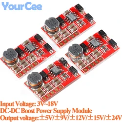 Convertidor DC-DC elevador bipolar 3-18 V a ±5-24 V ajustable