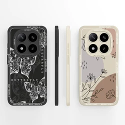 Funda de silicona antigolpes para POCO X7 Pro 5G – Mariposa