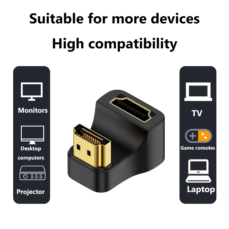 Adaptador compatible con HDMI, convertidor macho a hembra UHD2.1, 8K, 60Hz, 4K, 120Hz, 48Gbps, con luz indicadora, misma pantalla/expansión - imagen 3