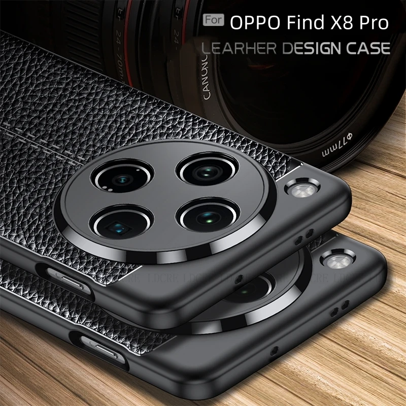 Para OPPO Find X8 Pro funda OPPO Find X8 Pro Capas nuevo teléfono a prueba de golpes parachoques trasero suave TPU Fundas de cuero OPPO Find X8 Pro - imagen 2