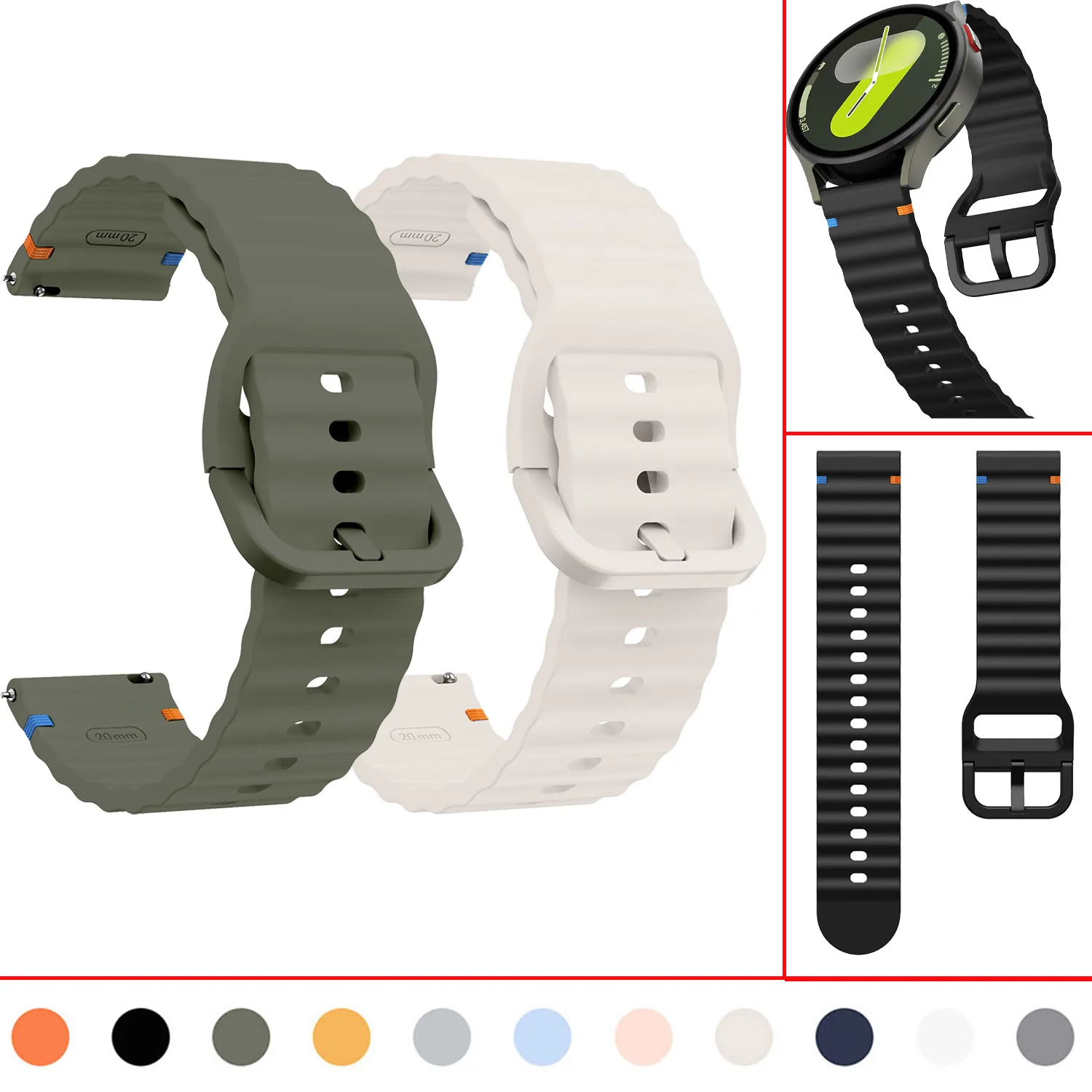Correa Silicona OnePlus Watch 3/2/2R 22mm – Compatible OPPO Realme - imagen 4