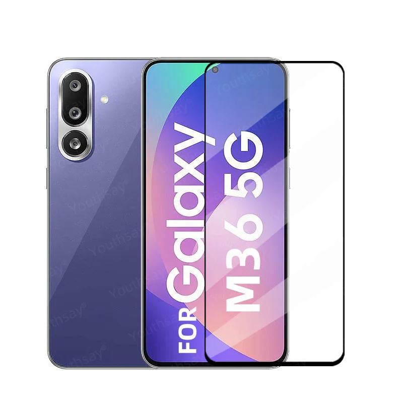 Vidrio de cubierta completa para Samsung Galaxy M36 vidrio templado Samsung Galaxy M36 Protector de pantalla HD película de lente de teléfono Samsung Galaxy M36 - imagen 3