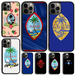 Funda de teléfono con bandera de Guam para iPhone 17 Air 15 Pro MAX 16 Plus 14 11 12 13