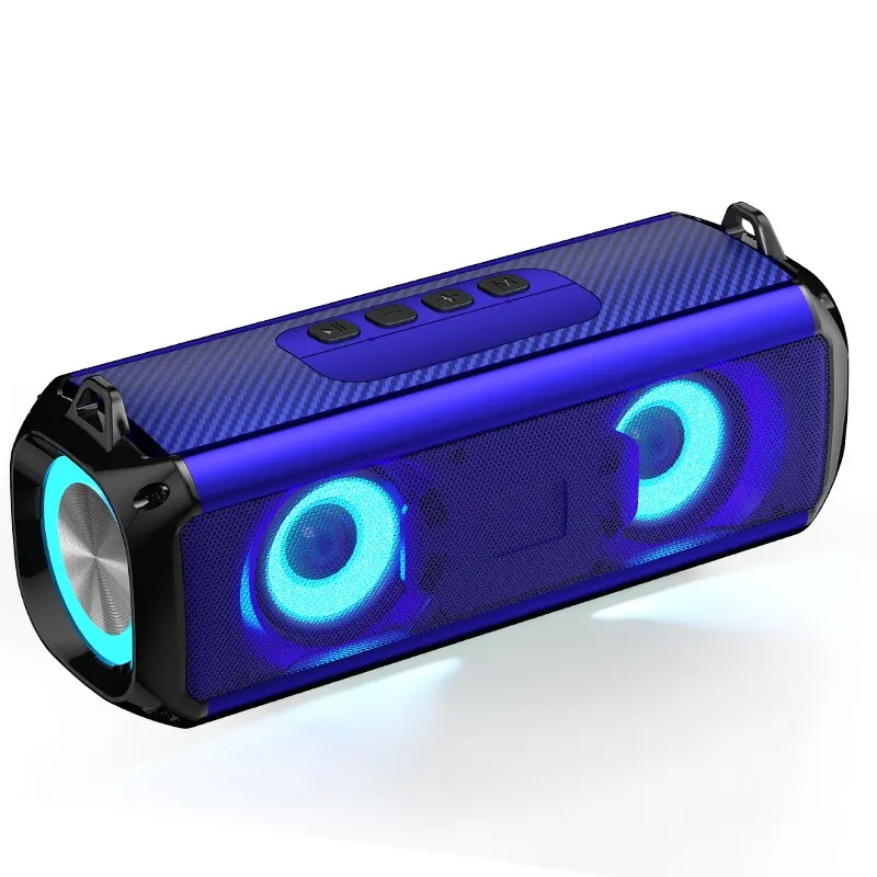 Rockmia-altavoz con luces LED RGB, reproductor de música inalámbrico Portátil con Bluetooth, Bluetooth 5,0, micrófono incorporado, tarjeta TF, EBS-045 - imagen 5