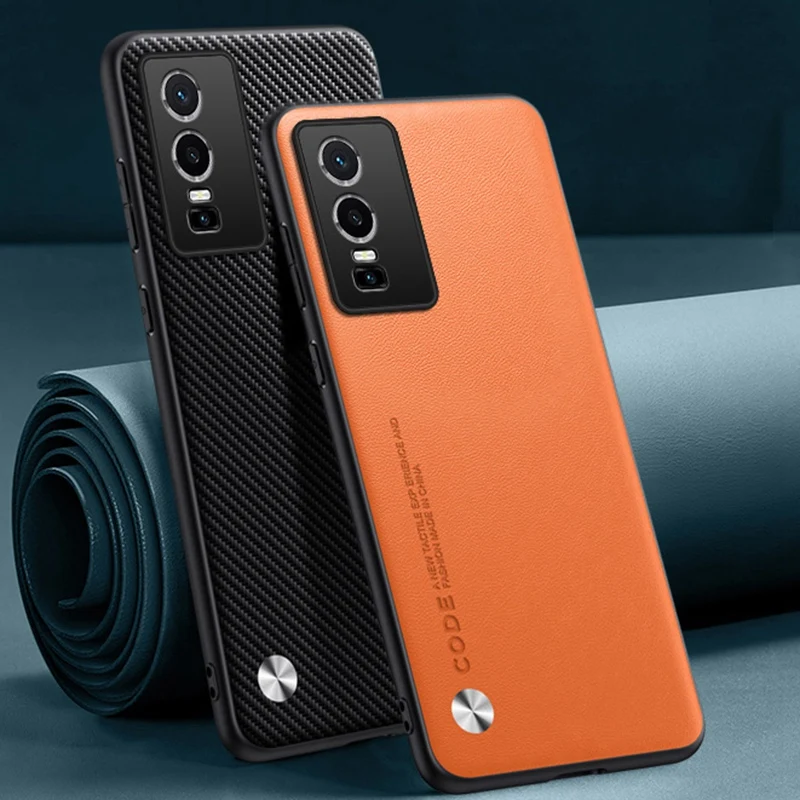 Funda de cuero PU de lujo para Vivo Y76 5G, funda trasera de silicona mate a prueba de golpes, funda de teléfono de protección completa para Vivo Y76S Y74S Y76 S - imagen 2